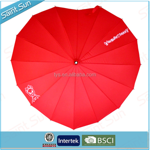 25 Pouce 16 Nervures de Mariage Nuptiale frais de port <span class=keywords><strong>Droit</strong></span> Coeur Forme <span class=keywords><strong>Parapluie</strong></span> - Product Image 1