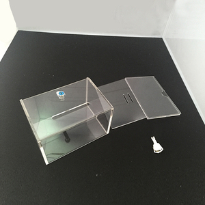 Mini boîte à donuts en acrylique transparent, pièces, avec serrure et porte-clés - Product Image 2