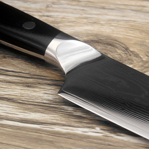 Damasco 8 "<span class=keywords><strong>Cuchillo</strong></span> de Chef cortador de cocina <span class=keywords><strong>profesional</strong></span> rebanar fileteado bistec congelado Santoku <span class=keywords><strong>cuchillo</strong></span> negro VG10 mango Acero de Damasco - Product Image 4