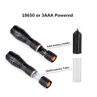 Haute puissance lumen 2000 résistant à l'eau Zoom torche 10W Led XML T6 puissante lampe de poche Led tactique pour hôtel/maison/voyage