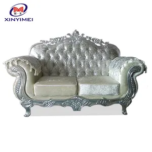 China Factory Wholesale Lazy Leather Gold Sofa