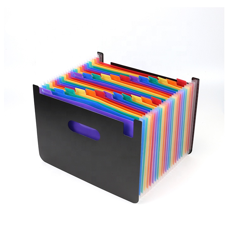 PP plastic Large Custom printed A4 24 pocket Accordion Expanding File folder Organizer for office supplies