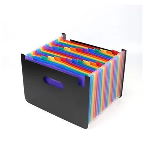 Pp Plastic Grote Custom Gedrukt A4 24 Pocket Accordeon Expanding File Folder Organizer Voor Kantoorbenodigdheden