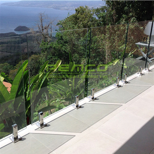 Exterior barato <span class=keywords><strong>barandilla</strong></span> de vidrio de terraza <span class=keywords><strong>barandilla</strong></span> diseños de acero inoxidable sin marco <span class=keywords><strong>barandilla</strong></span> de vidrio de post - Product Image 5