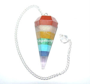 Péndulo colgante de Reiki para chakras, piedras preciosas de cristal, sanación - Product Image 1
