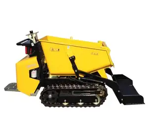 Hydraulische kleine zand dumper loader crawler carrier bijgehouden dumptrucks