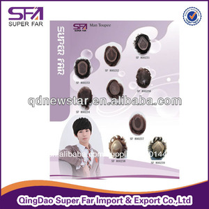 Popular 100% del pelo humano mano atada a la toupee hombres - Product Image 1