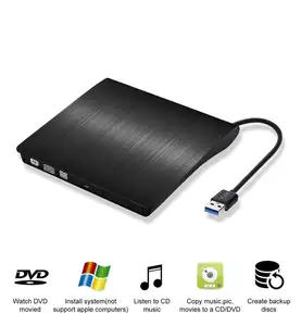 USB 3.0 İnce harici DVD RW CD yazıcı sürücü Burner okuyucu oynatıcı optik dizüstü bilgisayarlar için sürücüler dvd burner dvd portatil