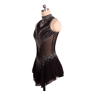Negro <span class=keywords><strong>patinaje</strong></span> disfraces sexy sin respaldo skate vestido de salida de fábrica dama adulta es <span class=keywords><strong>patinaje</strong></span> <span class=keywords><strong>sobre</strong></span> <span class=keywords><strong>hielo</strong></span> Sexy traje - Product Image 3