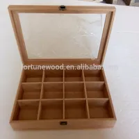 बांस और लकड़ी सामग्री पत्ती लक्जरी लकड़ी के चाय भंडारण छाती बॉक्स