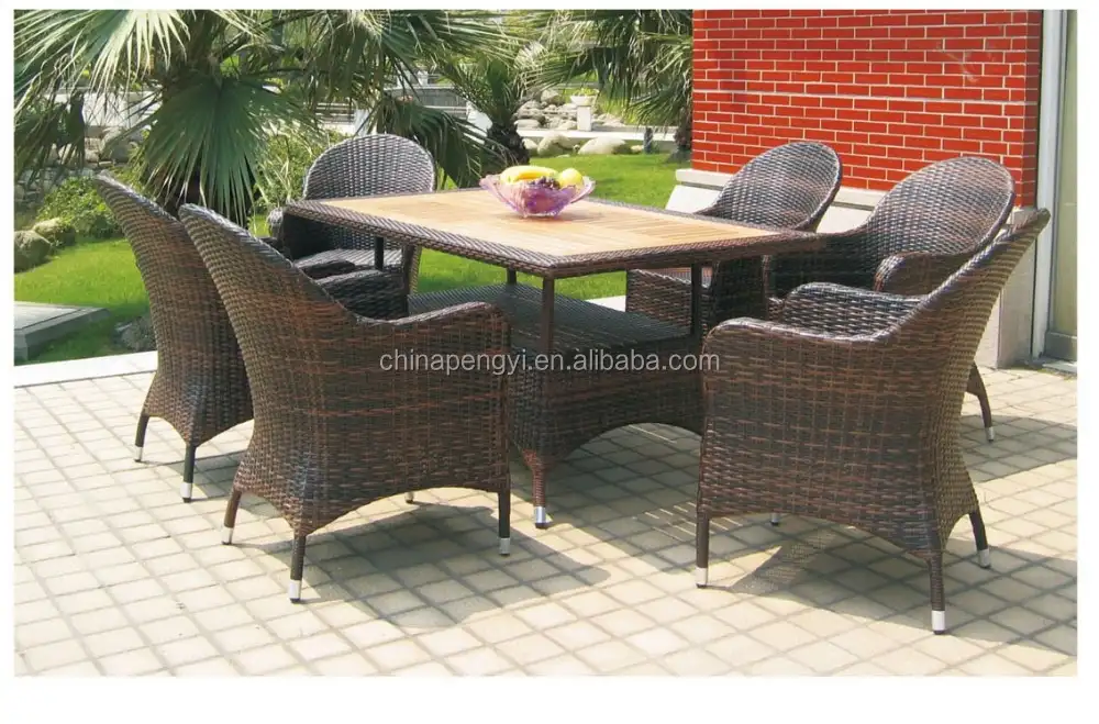 rattan Furniture table and chair outdoor garden dining furniture set