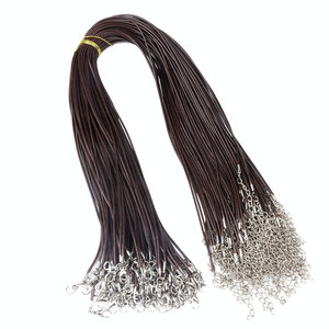 1.5ミリメートルBlack Waxed Cord <span class=keywords><strong>Chain</strong></span>ためJewelry - Product Image 6