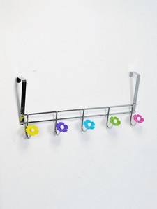 Flower Design 5 decorative colorful metal <b>over</b> <b>door</b> <b>hook</b> - Product Image 5