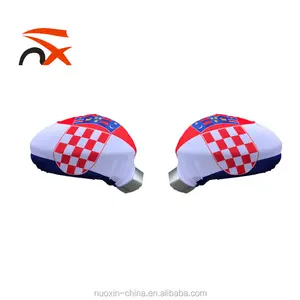 Football team top 32 country elastic spandex Croatia car mirror cover flag