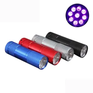 Fluorescence Inspection 395nm Promotional Gifts 9 LED UV Flashlight