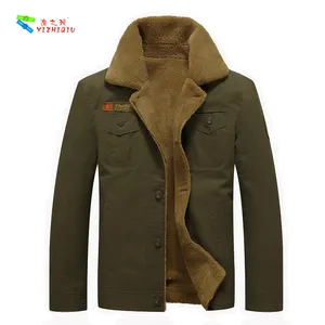 Yizhichu 冬季服装保暖羊皮飞行员男士羊皮夹克
