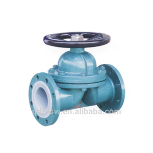 Válvula de diafragma con revestimiento de flúor con bridas ANSI 150LB - Product Image 1