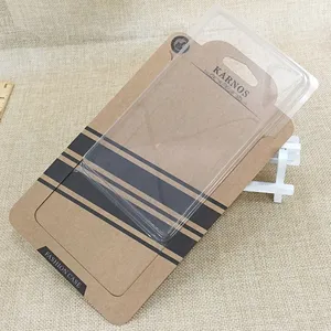 Emballage en papier personnalisé pour téléphone, étuis de téléphone portable, cartes coulissantes, emballage blister, vente en gros