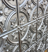 Livraison incluse, dalles de plafond imitation étain 24x18 pouces, panneau mural intérieur en PVC gaufré pour restaurants et bars PLB10 Étain antique