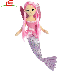 Aurora Monde Mer Scintille Fée Sirène Coralina En Peluche Poupée - Product Image 1