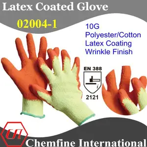 Gants en latex enduits/latex recouvertes de gants de travail/enduite de latex des gants de coton