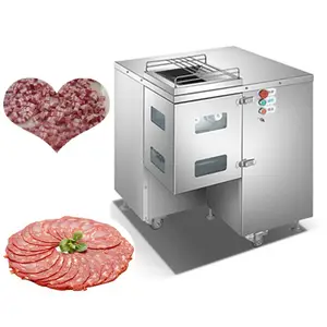 Cortadora de tocino pequeña, máquina para cortar carne, trituradora de carne, cortador de cubos de carne