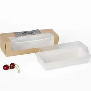 Sushi nemen away box, kraft papier doos met venster, sushi wegwerp verpakking