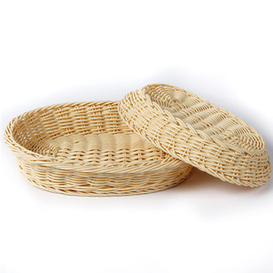 Cestino per il <span class=keywords><strong>pane</strong></span> in vimini di <span class=keywords><strong>plastica</strong></span> ovale classico fatto a mano - Product Image 5