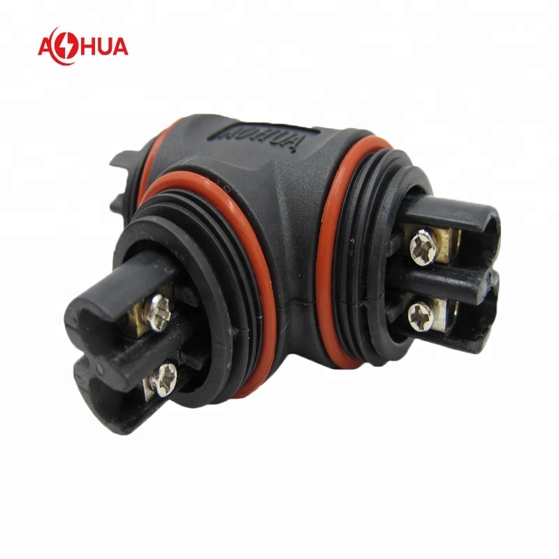 AOHUA luz LED impermeable tipo T conector de cable 2 pin