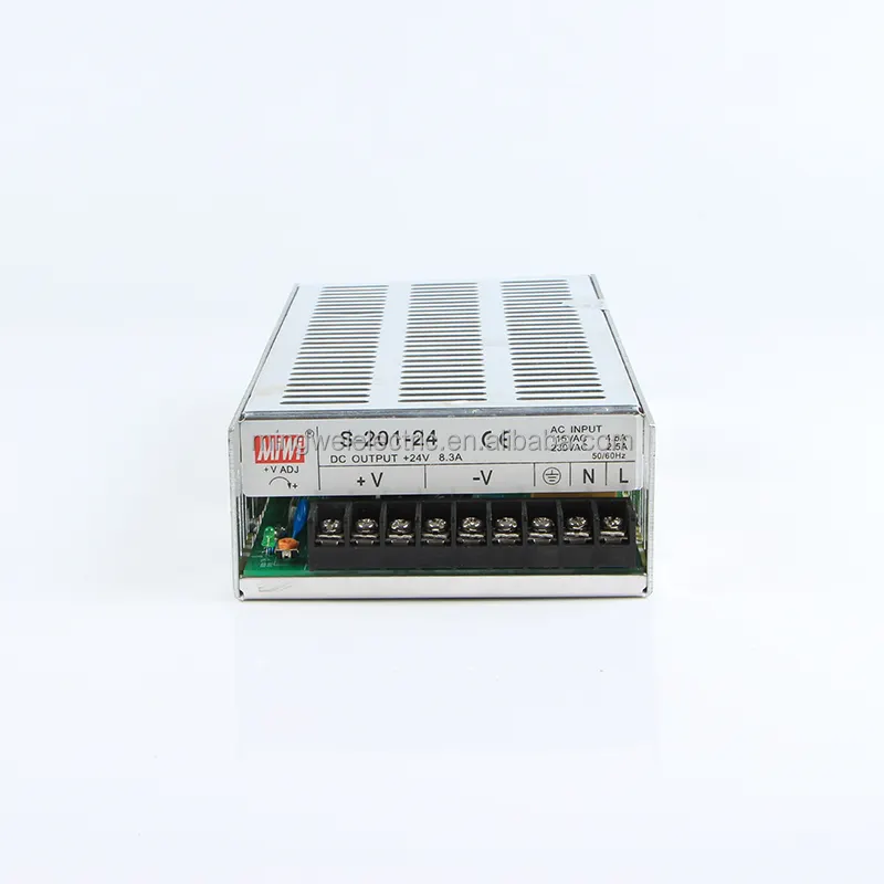 Miwi S-201-24 24V 200W cung cấp điện AC/DC UPS 110V 220V AC để DC 24V 201W chuyển mạch điện sản xuất nhôm trường hợp Trans