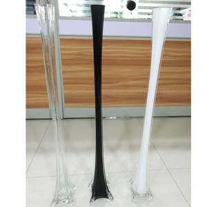 Nero/Bianco/Trasparente fiore di <span class=keywords><strong>vetro</strong></span> Torre vaso di nozze <span class=keywords><strong>centrotavola</strong></span> per la decorazione di nozze - Product Image 2
