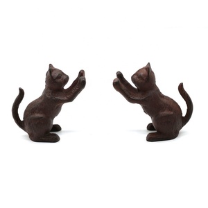 <span class=keywords><strong>Vintage</strong></span> gietijzeren kat ornamenten boekensteun