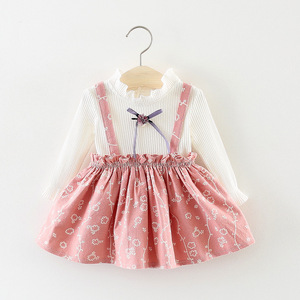 Primavera maniche lunghe <span class=keywords><strong>6</strong></span> <span class=keywords><strong>mesi</strong></span> a 3 anni i bambini vestiti dalla ragazza di fiore del vestito - Product Image 1