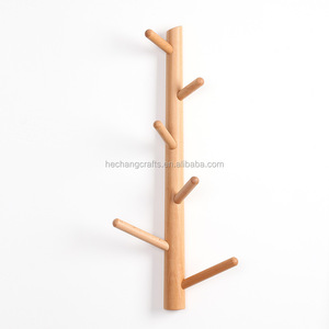 <strong>Oak</strong> Wooden Wall Hanging Creative <strong>Coat</strong> <strong>Hooks</strong> - Product Image 1
