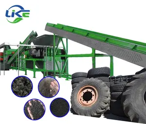 shredded rubber mulch tire recycling shredder tyre rubber granulator