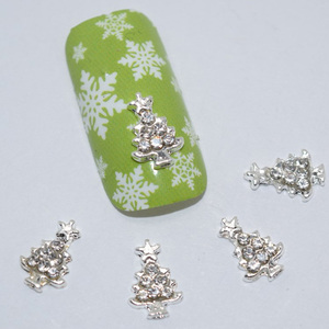 Popular todo tipo de decoración de <span class=keywords><strong>uñas</strong></span> diseños de <span class=keywords><strong>uñas</strong></span> de árbol de Navidad con diamantes de imitación brillantes <span class=keywords><strong>para</strong></span> decoración de <span class=keywords><strong>uñas</strong></span> - Product Image 4