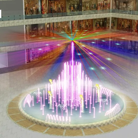 Gratis Ontwerp Smail Mini Indoor Mall Muziek Dansen Laser Show Fontein