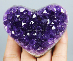 Mayor Mini en forma de corazón natural clúster <span class=keywords><strong>amatista</strong></span> geodas para regalos de boda - Product Image 1