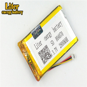 1.5-3 P 3.7 V 804070 2800 mah Ultra thin Lipo battery, thin film Lithium Battery Li-ion rechargeable battery - Product Image 3