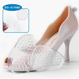 anti-slip transparent gel silicon half sole insole