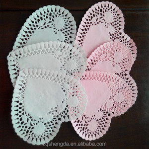 Precio razonable buena calidad desechable decration blanco del corazón del doilies manteles 10 " para el <span class=keywords><strong>hotel</strong></span> suministros - Product Image 3