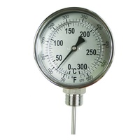 Termometer Bimetal Dial 0-300C dengan Thermowell