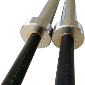 Esportes Profissionais Fosfatação Unisex Barbells IWF Padrão 15kg Mulher 20kg Homem Competição Barbell Prata Black Steel - Product Image 1