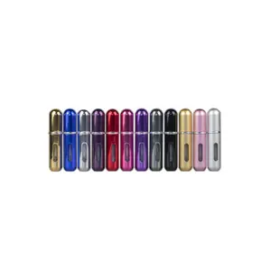 5ml round shape aluminium refillable perfume atomizer