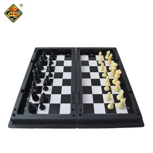 4-in-1 Plastic Magnetic Board Game Set Including Chess Checker Snake And Ladders Domino Puzzle