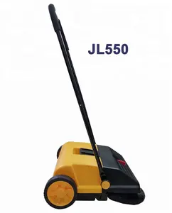 leaves paper scraps small debris cleaning hand operated mechanical floor cleaning machine