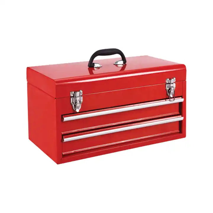 Red cheap Portable Steel tool box,3