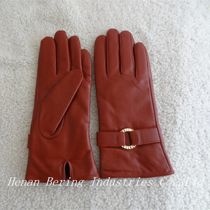 Moda para mujer de Pelo de Piel de Oveja guantes De Cuero Napa - Product Image 4