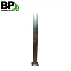 Hollow metal pole for fencing