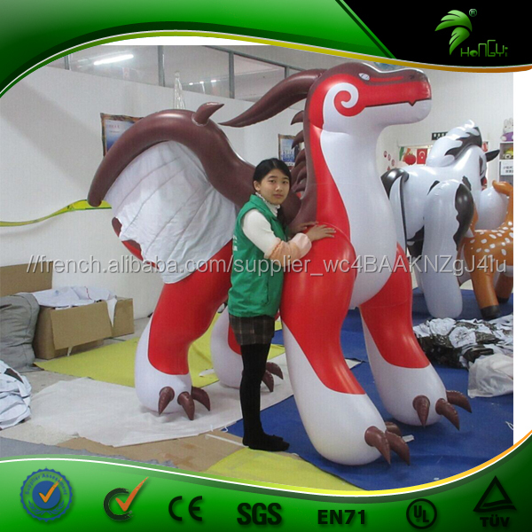 Publicité Gonflable Rouge Dragon de Bande Dessinée, Volant géant Rouge Dragon Ballon Modèle Pour Promotionnel